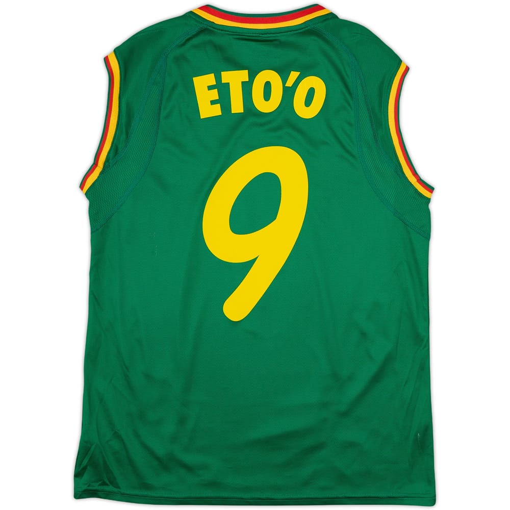 2002 Cameroon Home Vest Shirt Eto'o #9 - 8/10 - (L)