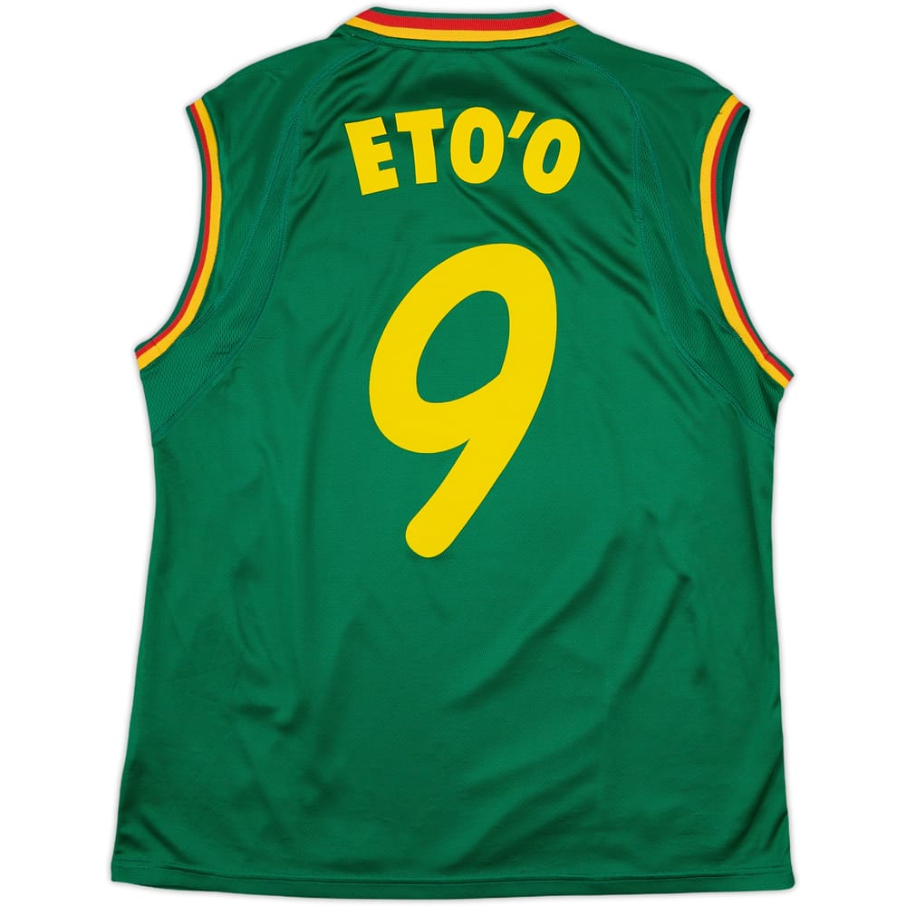 2002 Cameroon Home Vest Shirt Eto'o #9 - 8/10 - (XL)