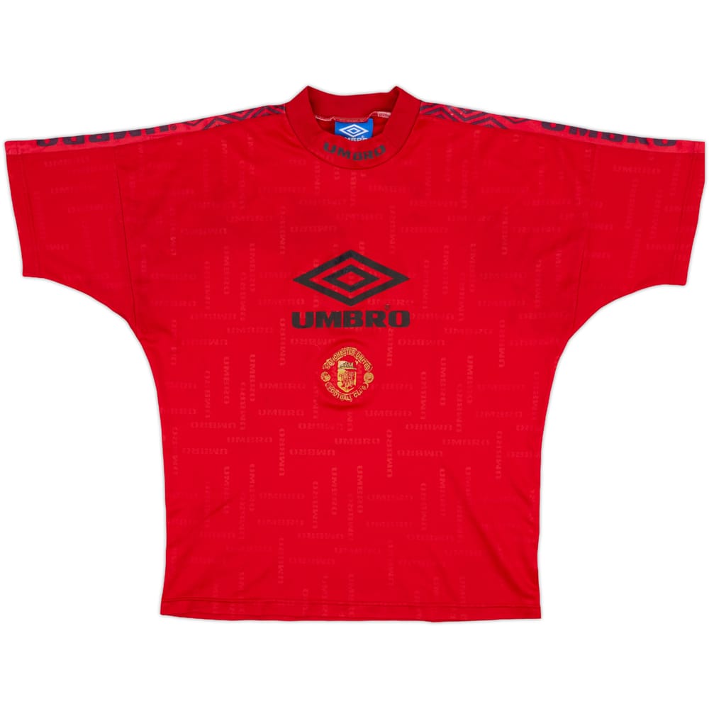 1996-98 Manchester United Umbro Training Shirt - 4/10 - (M)