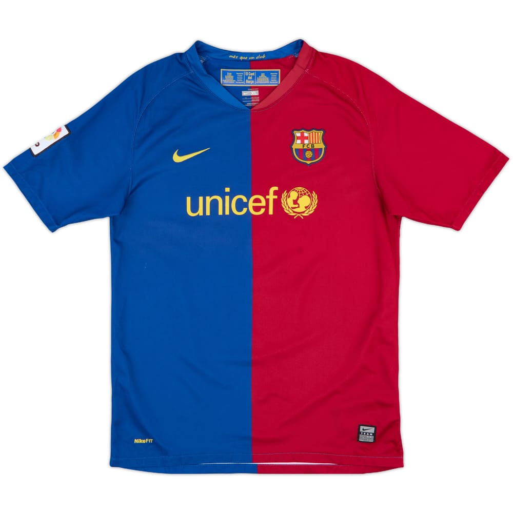 2008-09 Barcelona Home Shirt - 5/10 - (XL.Boys)
