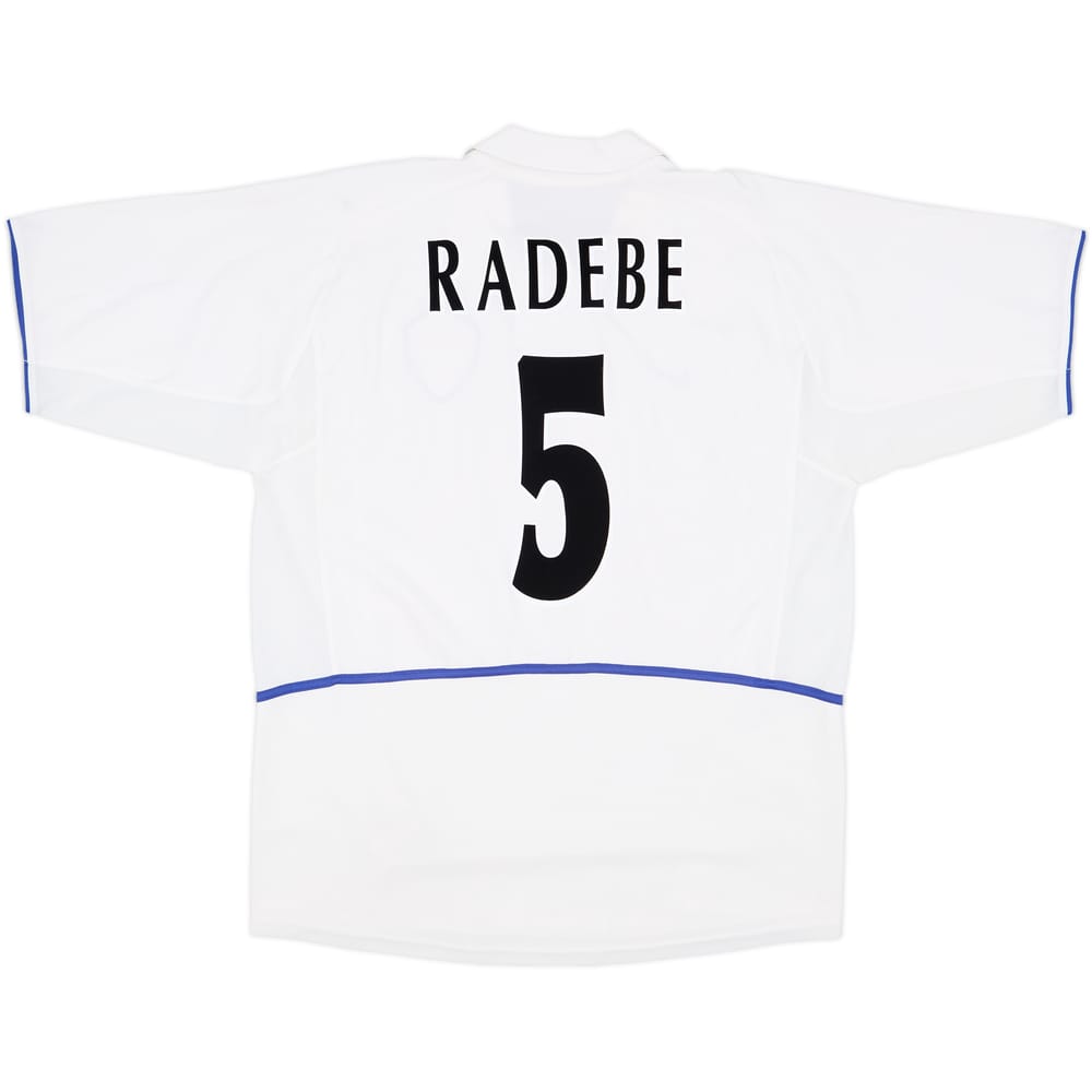 2002-03 Leeds United Home Shirt Radebe #5 - 8/10 - (XL)