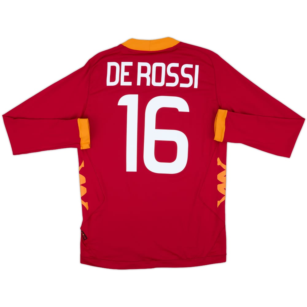 2011-12 Roma Home L/S Shirt De Rossi #16 - 5/10 - (M)