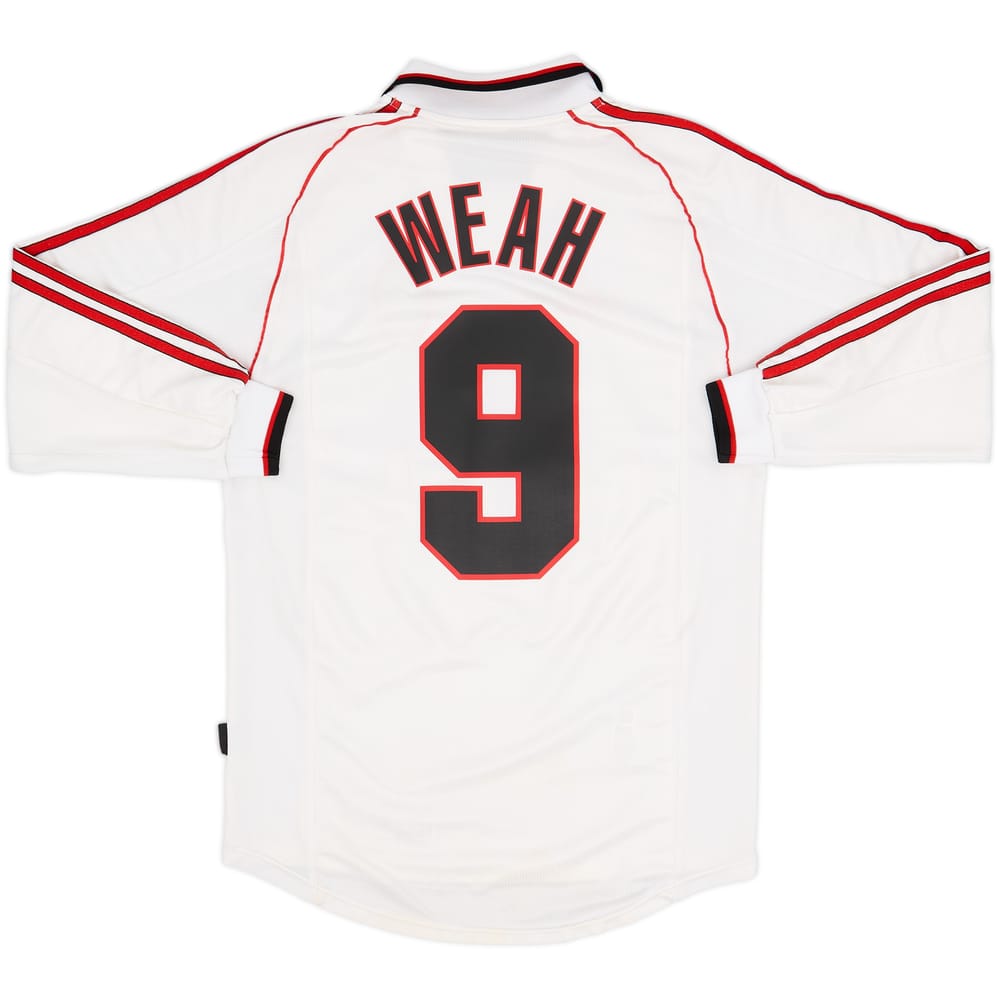 Camiseta de visitante de Manga Larga del AC Milan 1998-99 Weah #9 - 7/10 - (S)