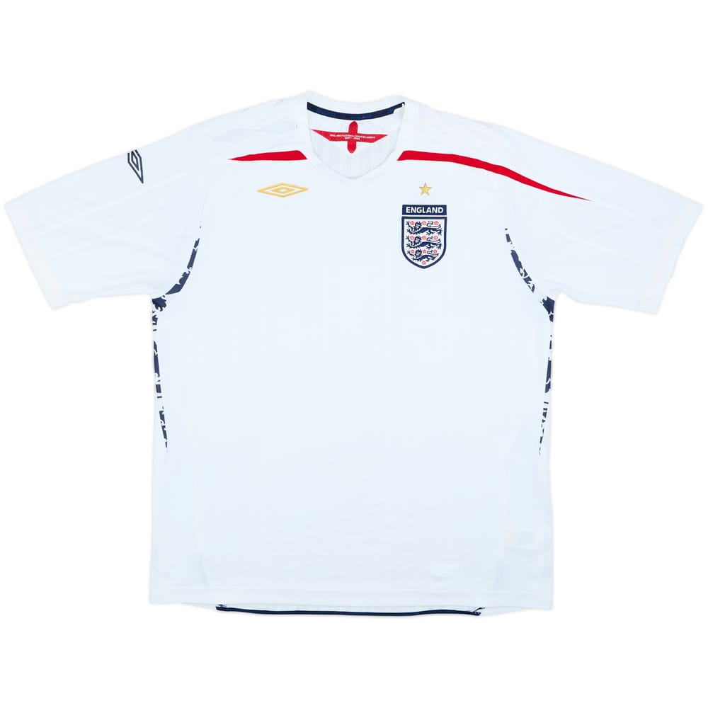2007-09 England Home Shirt - 5/10 - (XXL)