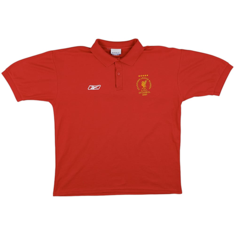 2005-06 Liverpool Reebok '2005 Champions League Winners' Polo Shirt - 8/10 - (M)