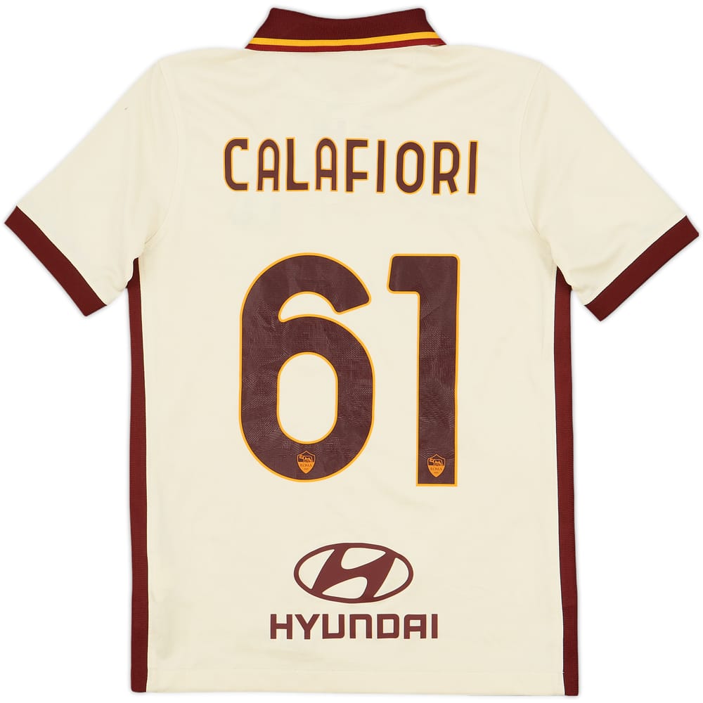 2020-21 Roma Away Shirt Calafiori #61 - 9/10 - (M.Boys)