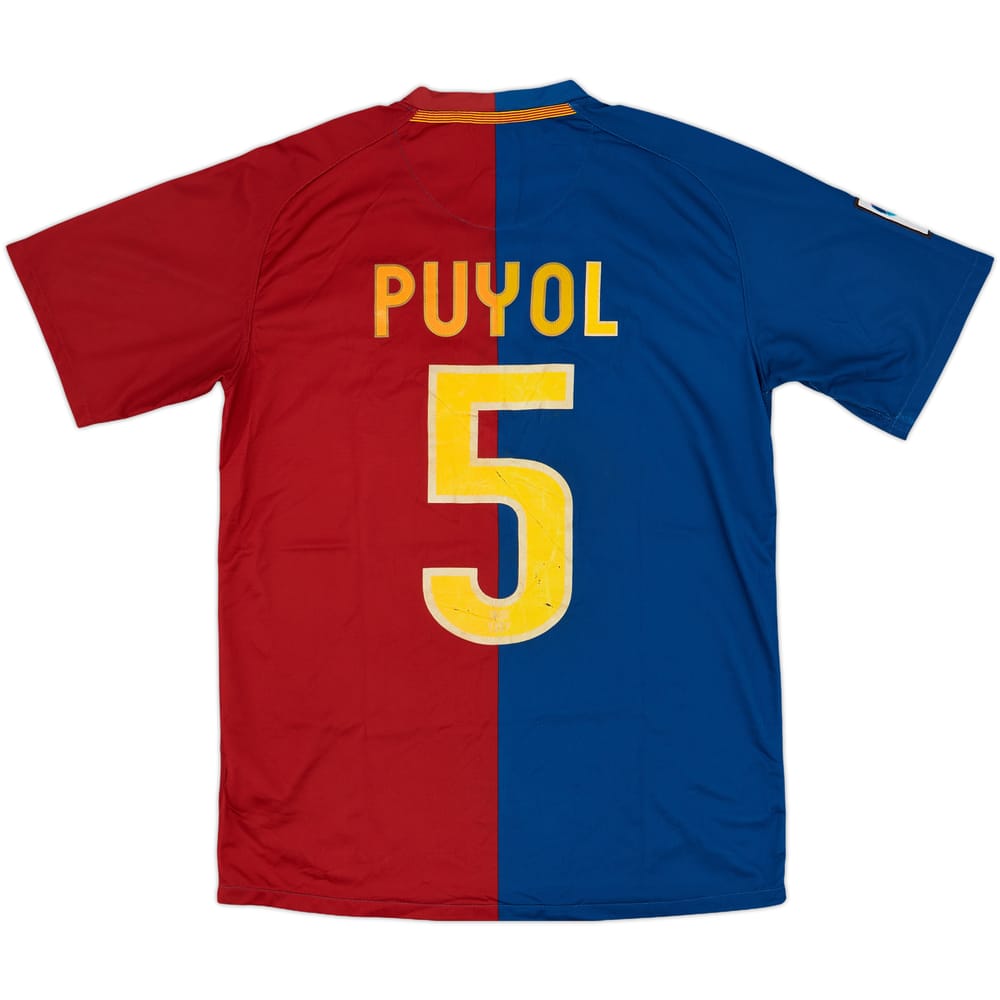 2008-09 Barcelona Home Shirt Puyol #5 - 6/10 - (S)