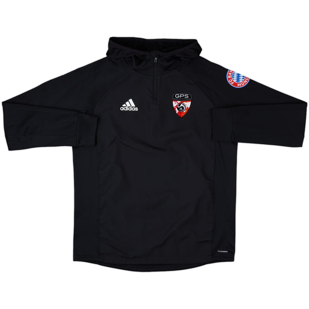 2017-18 Bayern Munich GPS Omens adidas 1/4 Zip Hooded Drill Top - 10/10 - (XL.Boys)