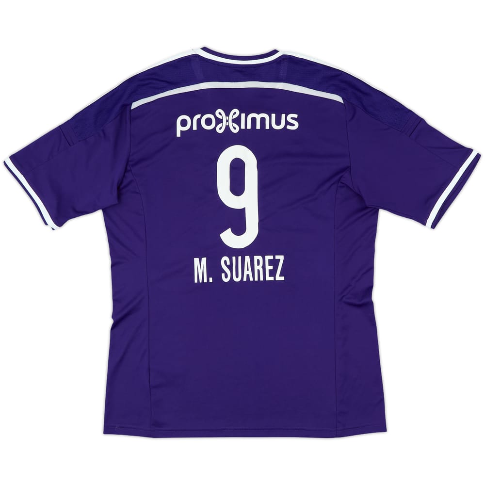2014-15 Anderlecht Home Shirt M. Suarez #9 - 6/10 - (L)