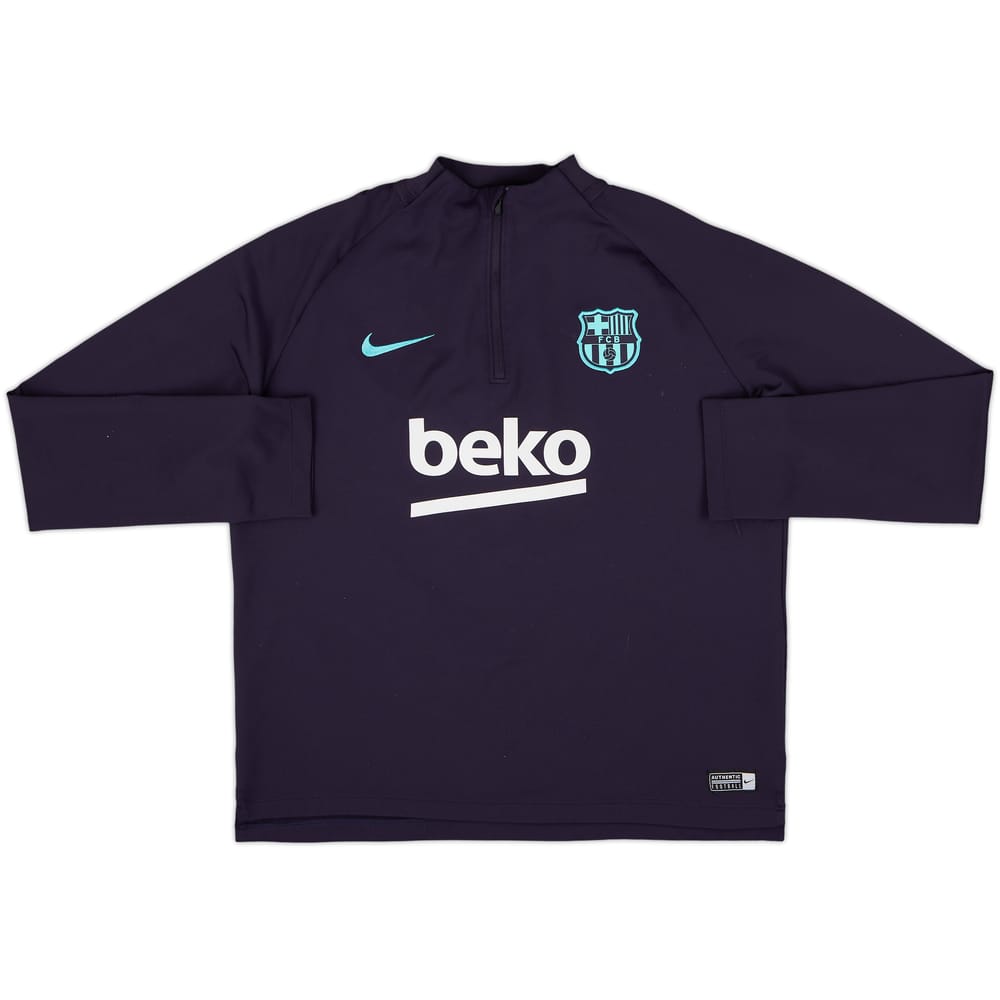 2018-19 Barcelona Nike 1/4 Zip Drill Top - 7/10 - (XL.Boys)