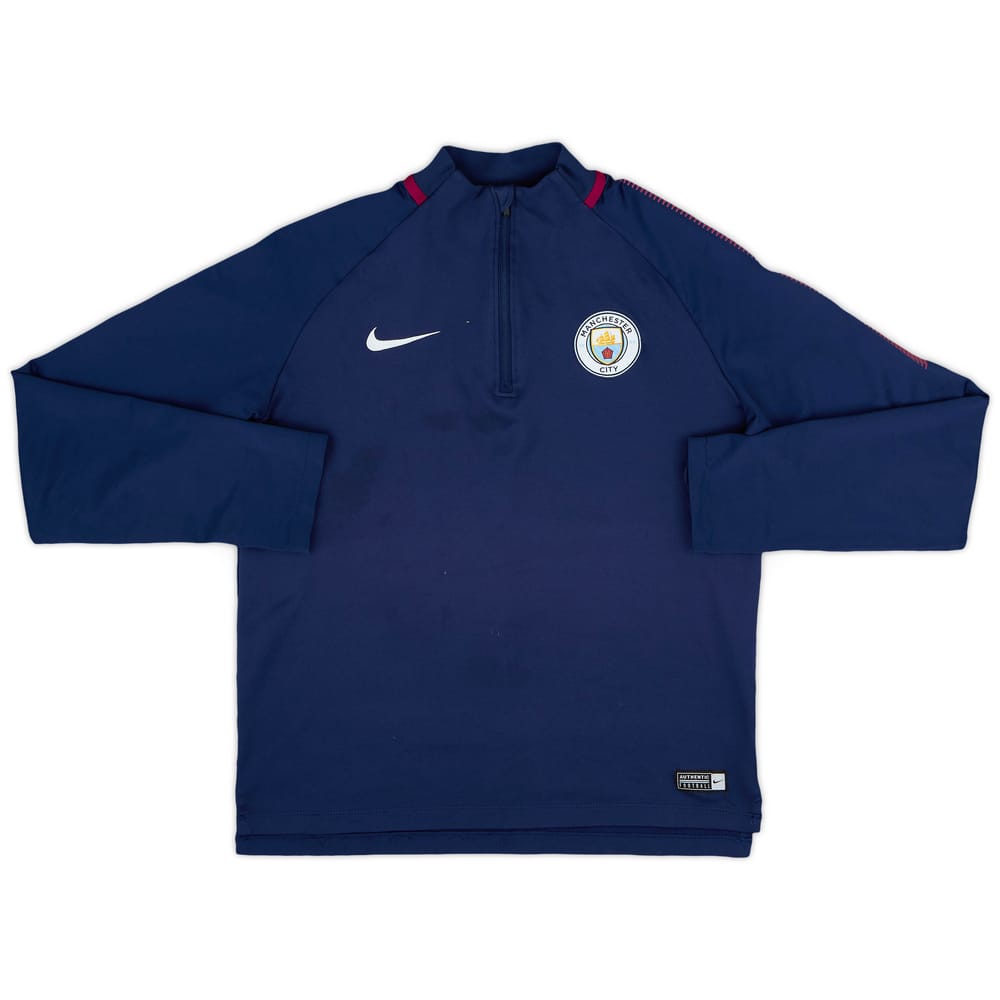 2017-18 Manchester City Nike 1/4 Zip Dill Top - 6/10 - (L.Boys)