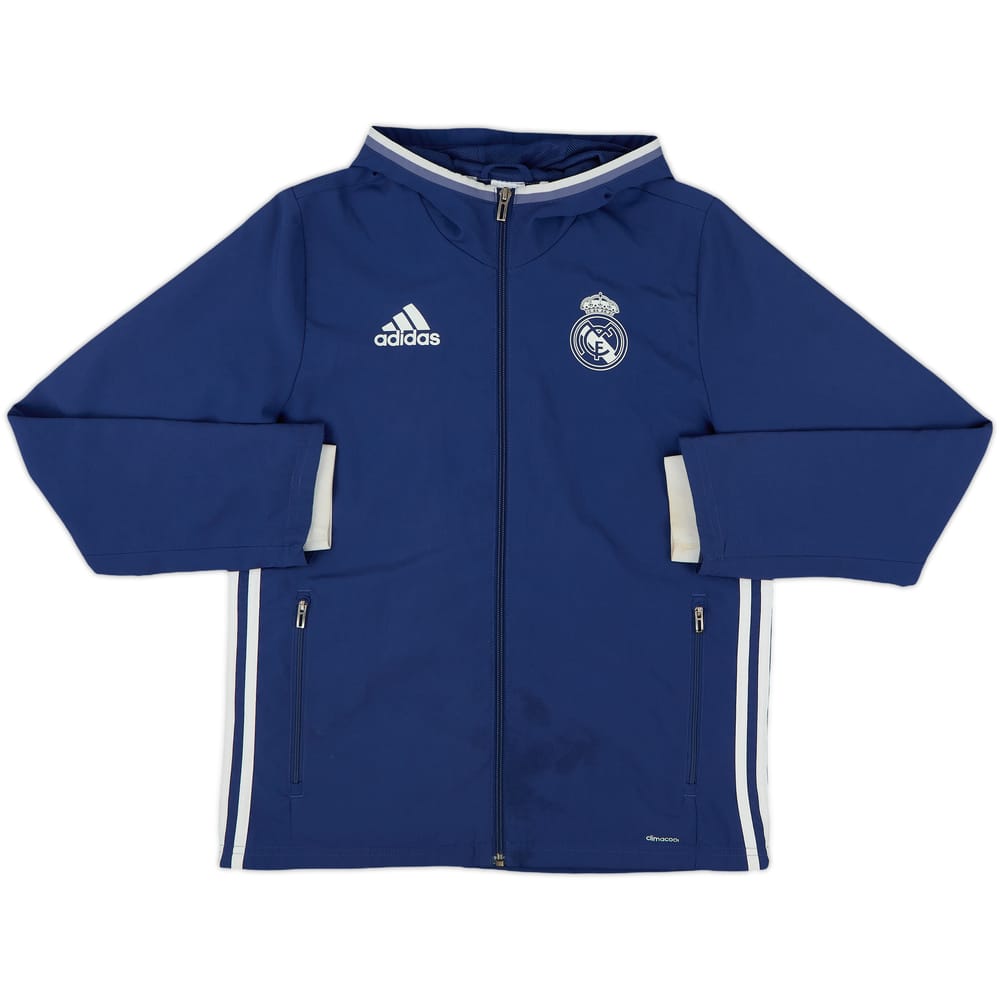 2016-17 Real Madrid adidas Hooded Track Jacket - 8/10 - (L.Boys)