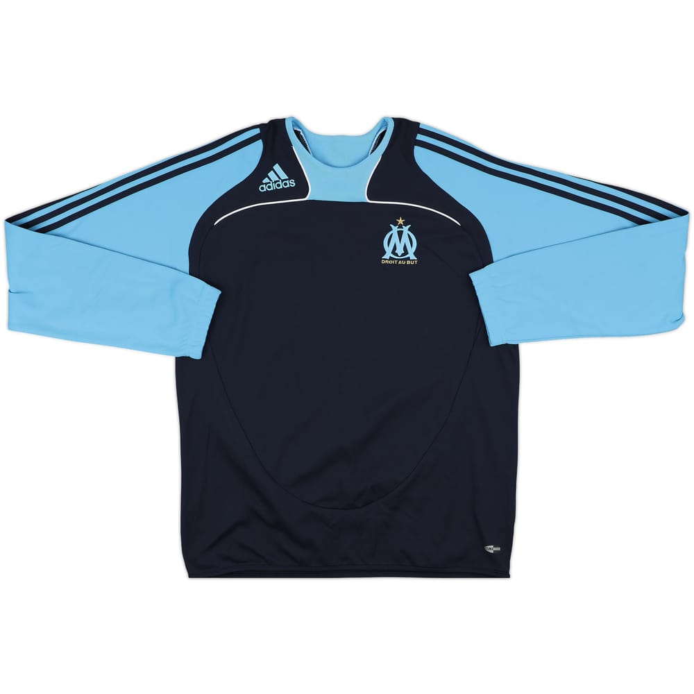 2008-09 Olympique Marseille adidas Sweat Top - 9/10 - (L)