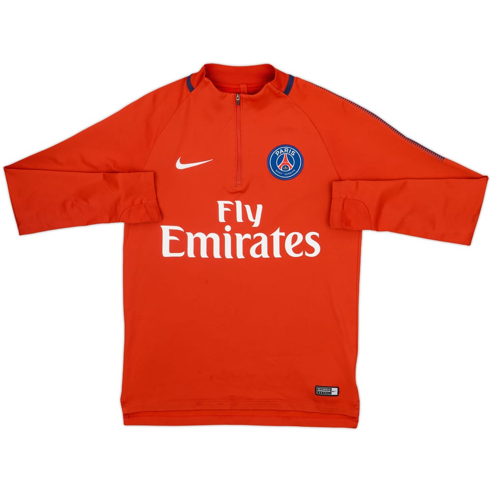 2017-18 Paris Saint-Germain Nike 1/4 Zip Training Top - 7/10 - (S)