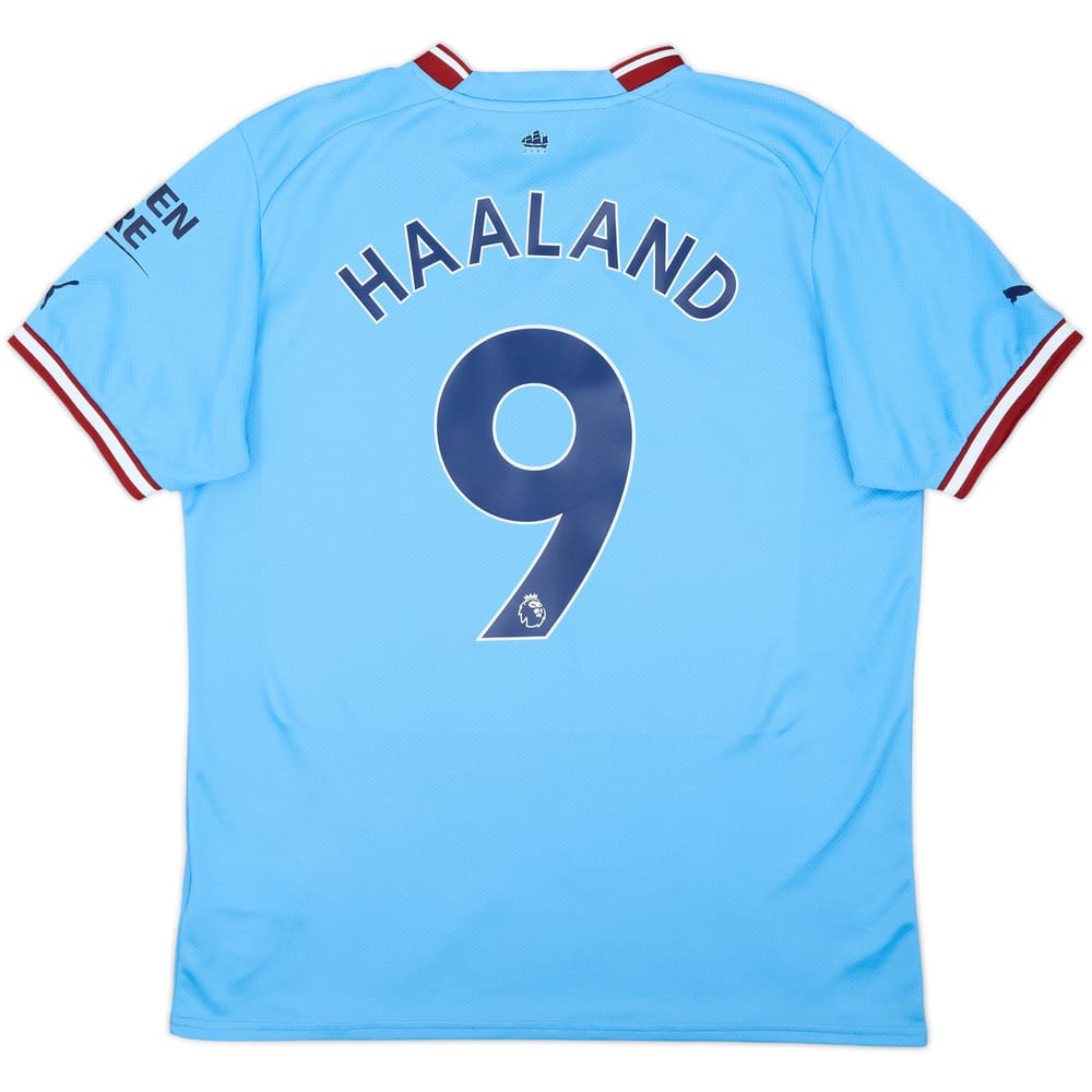 2022-23 Manchester City Home Shirt Haaland #9 - 8/10 - (L)