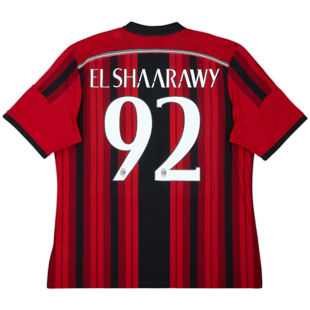 2014-15 AC Milan Home Shirt El Shaarawy #92 - 6/10 - (XL)
