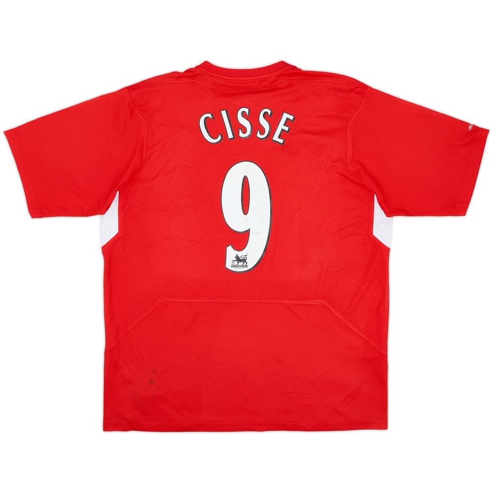 2004-06 Liverpool Home Shirt Cisse #9 - 4/10 - (XL)
