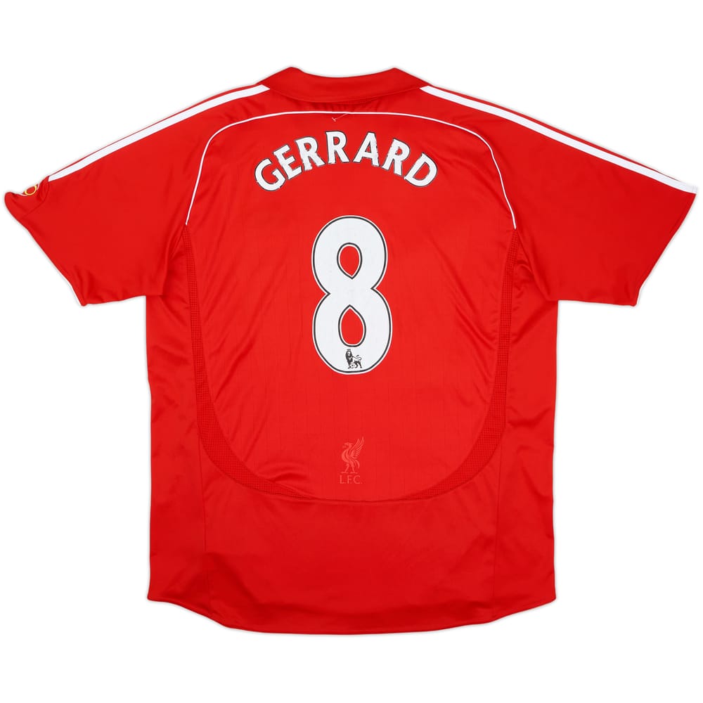 2006-08 Liverpool Home Shirt Gerrard #8 - 4/10 - (XL)