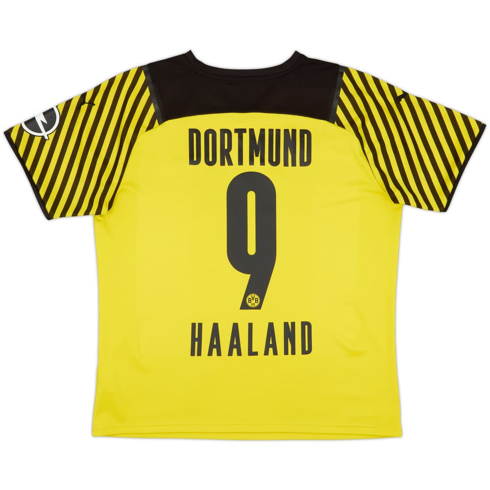 2021-22 Borussia Dortmund Home Shirt Haaland #9 - 8/10 - (L)