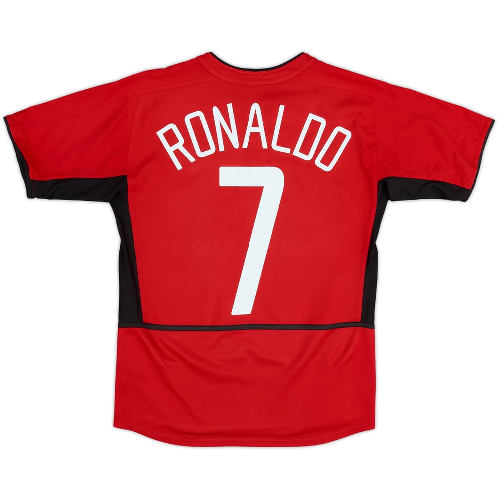 2002-04 Manchester United Home Shirt Ronaldo #7 - 7/10 - (13-14 Years)