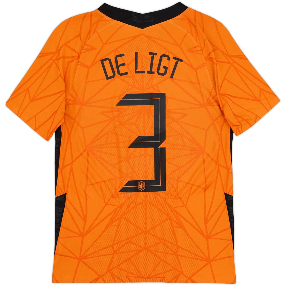 2020-21 Netherlands Authentic Home Shirt De Ligt #3 - 9/10 - (S)