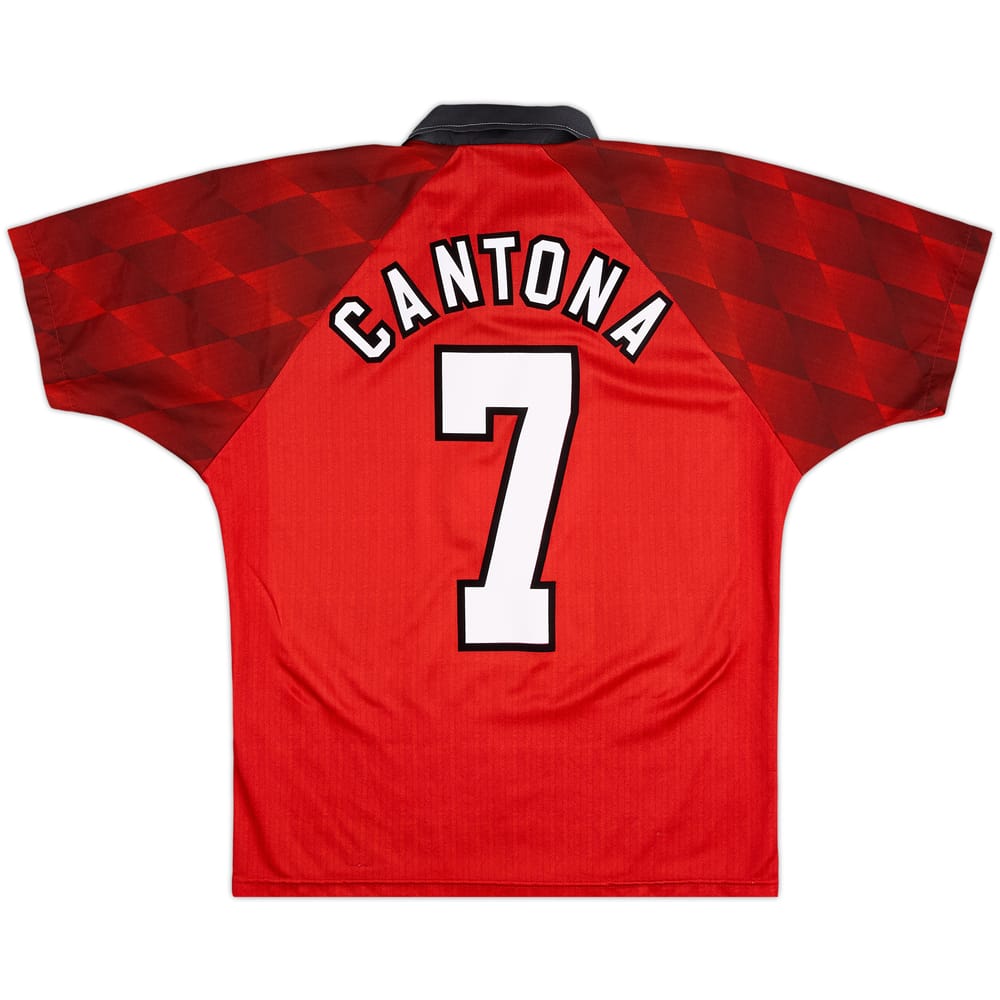 1996-98 Manchester United Home Shirt Cantona #7 - 8/10 - (15-16 Years)
