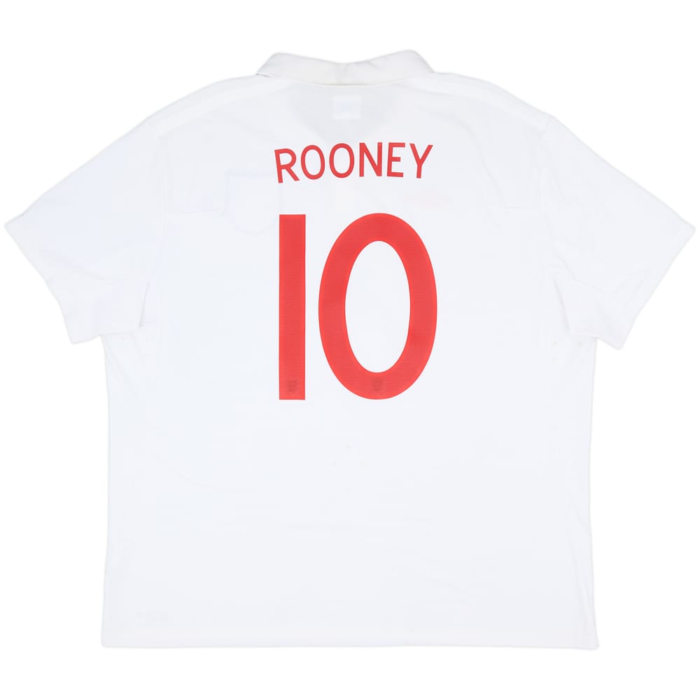 2009-10 England Home Shirt Rooney #10 - 8/10 - (3XL)