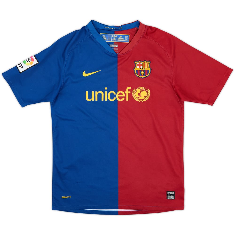 2008-09 Barcelona Home Shirt - 6/10 - (12-13 Years)