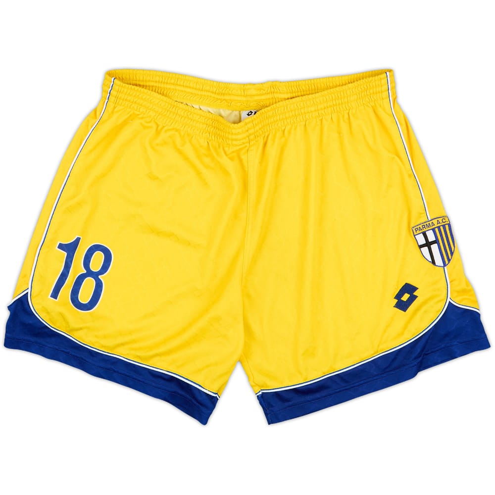 1998-99 Parma Player Issue Home Shorts #18 (Balbo) - 8/10 - (XL)