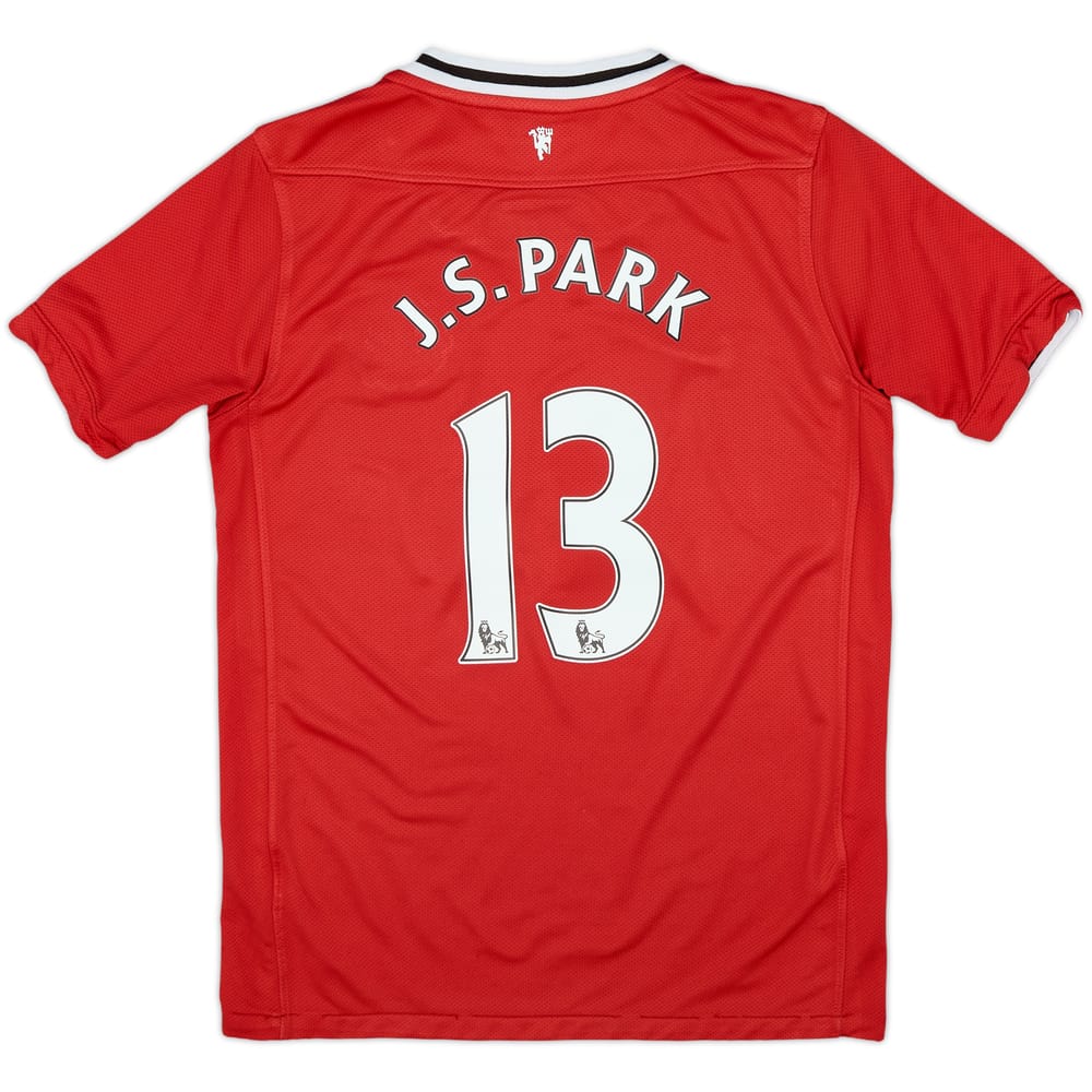 2011-12 Manchester United Home Shirt J.S.Park #13 - 7/10 - (M.Boys)