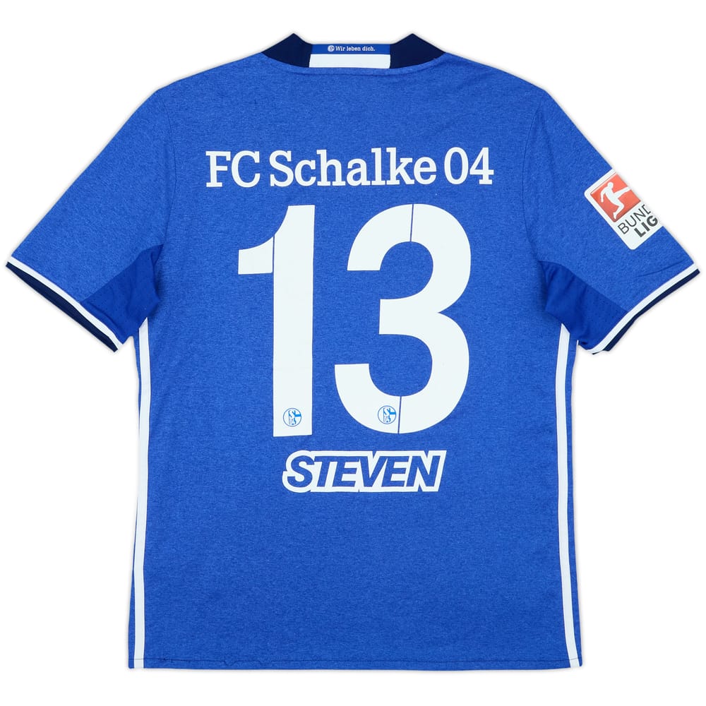 2017-18 Schalke Home Shirt Steven #13 - 7/10 - (XL.Boys)