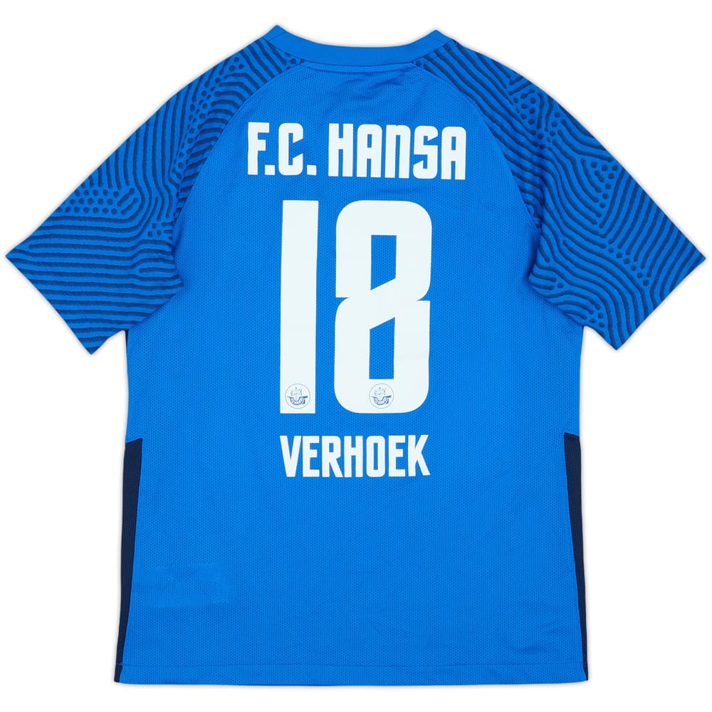 2020-21 Hansa Rostock 'Special' Home Shirt Verhoek #18 - 9/10 - (XL.Boys)