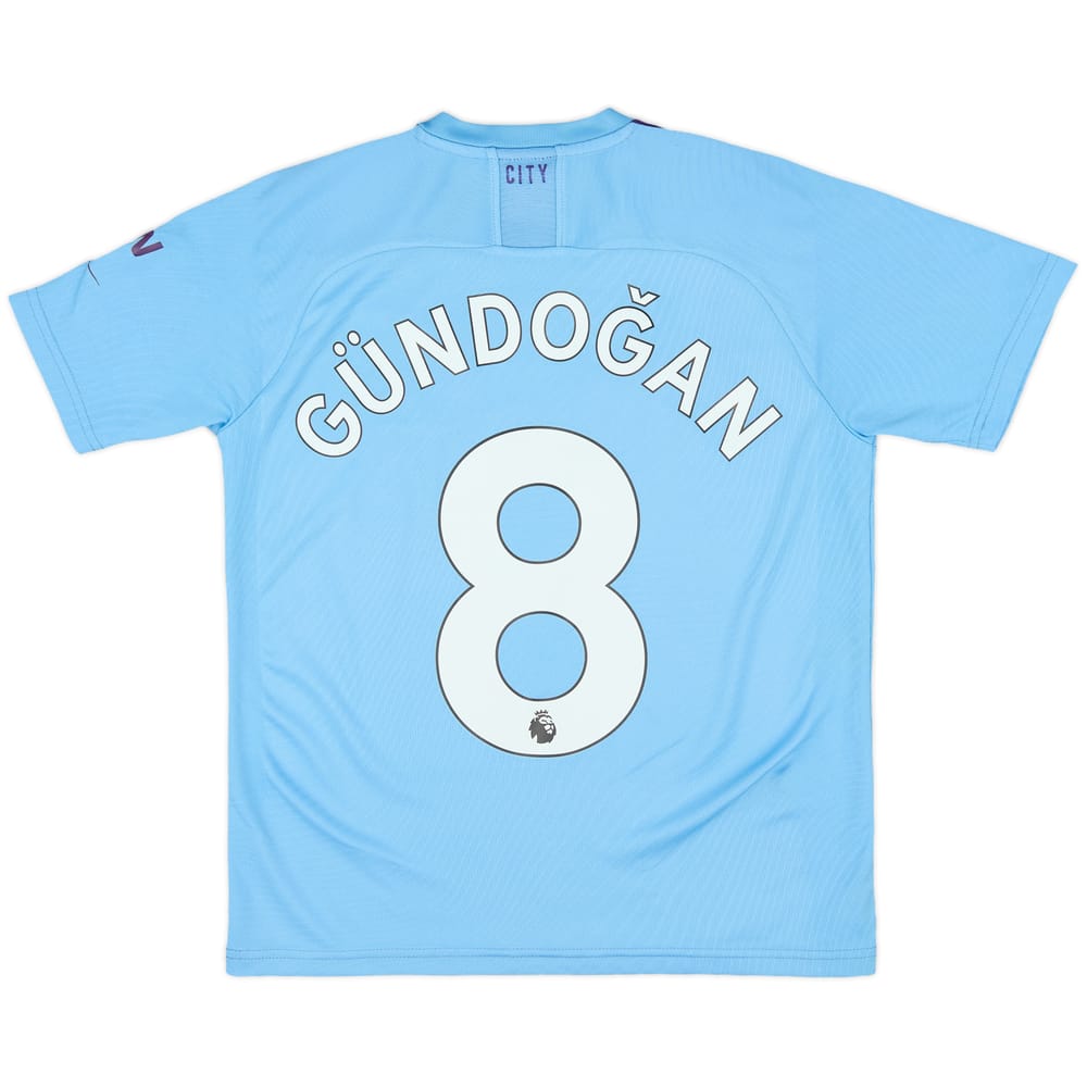2019-20 Manchester City Home Shirt Gundogan #8 - 8/10 - (L.Boys)