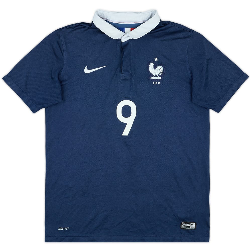2014-15 France Home Shirt #9 - 5/10 - (XL.Boys)