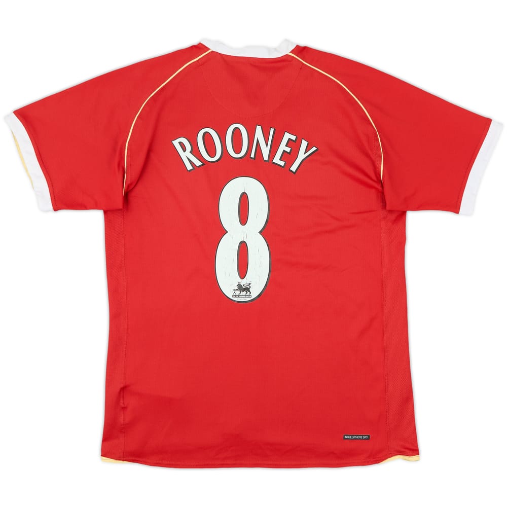 2006-07 Manchester United Home Shirt Rooney #8 - 6/10 - (M)