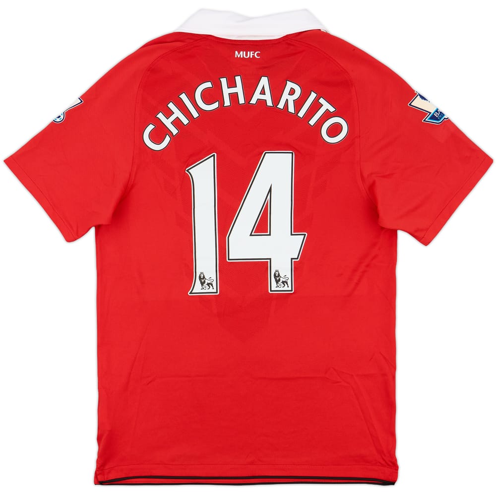 2010-11 Manchester United Home Shirt Chicharito #14 - 7/10 - (S)
