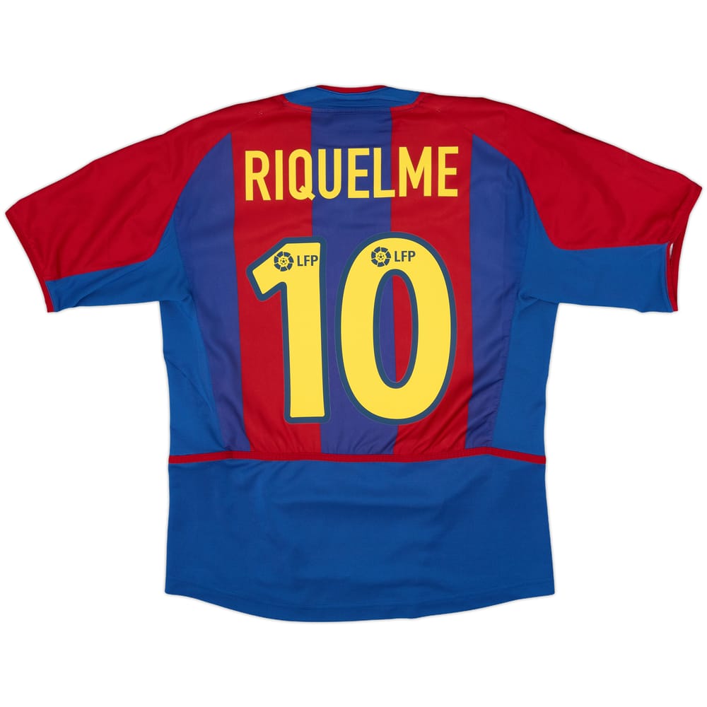2002-03 Barcelona Home Shirt Riquelme #10 - 8/10 - (S)