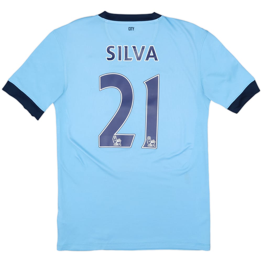 2014-15 Manchester City Home Shirt Silva #21 - 6/10 - (S)