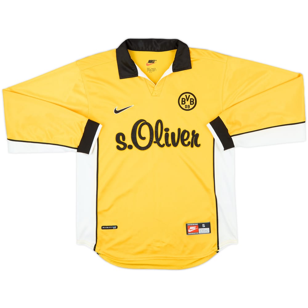 1998-00 Borussia Dortmund Home L/S Shirt - 8/10 - (S)