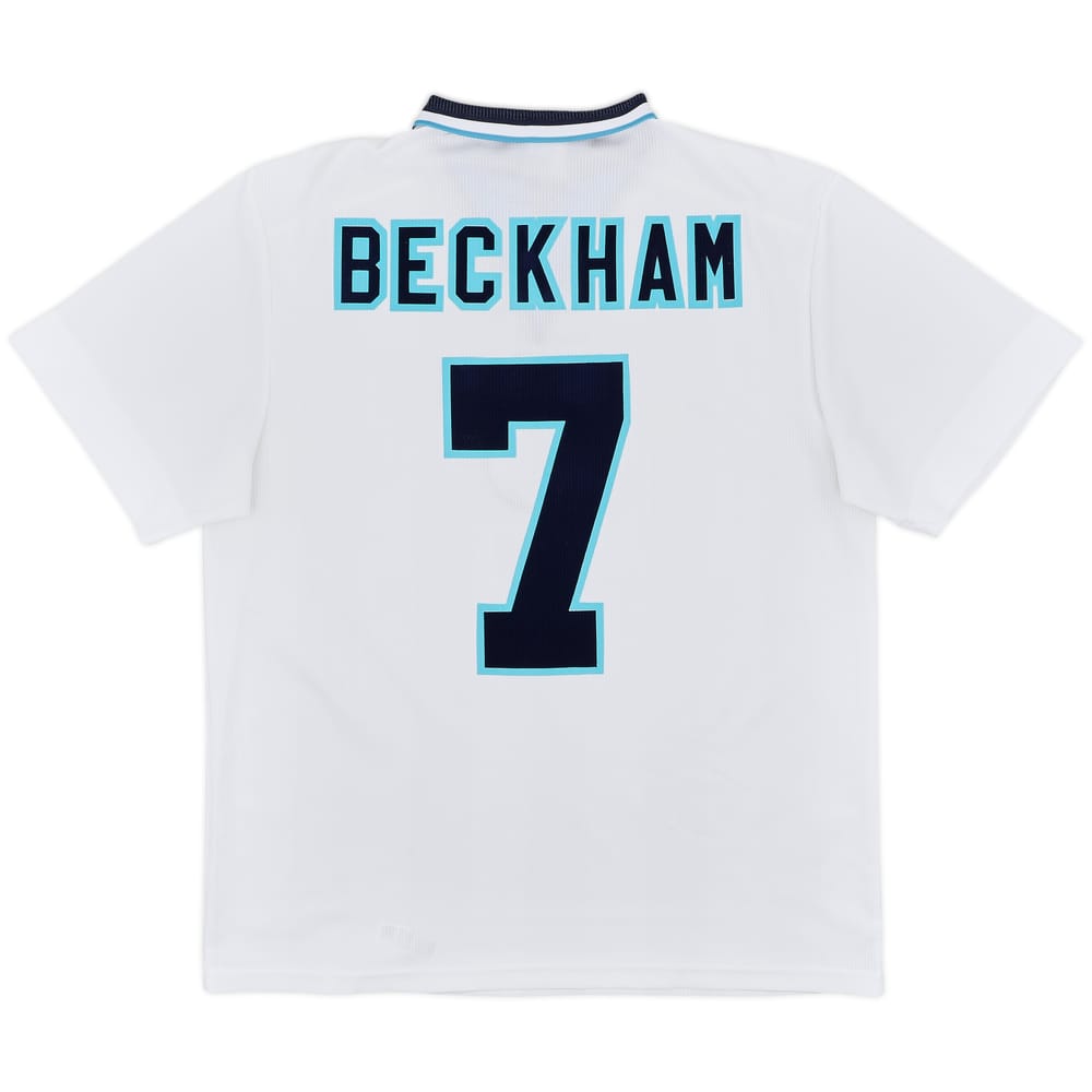 1995-97 England Home Shirt Beckham #7 - 10/10 - (L)