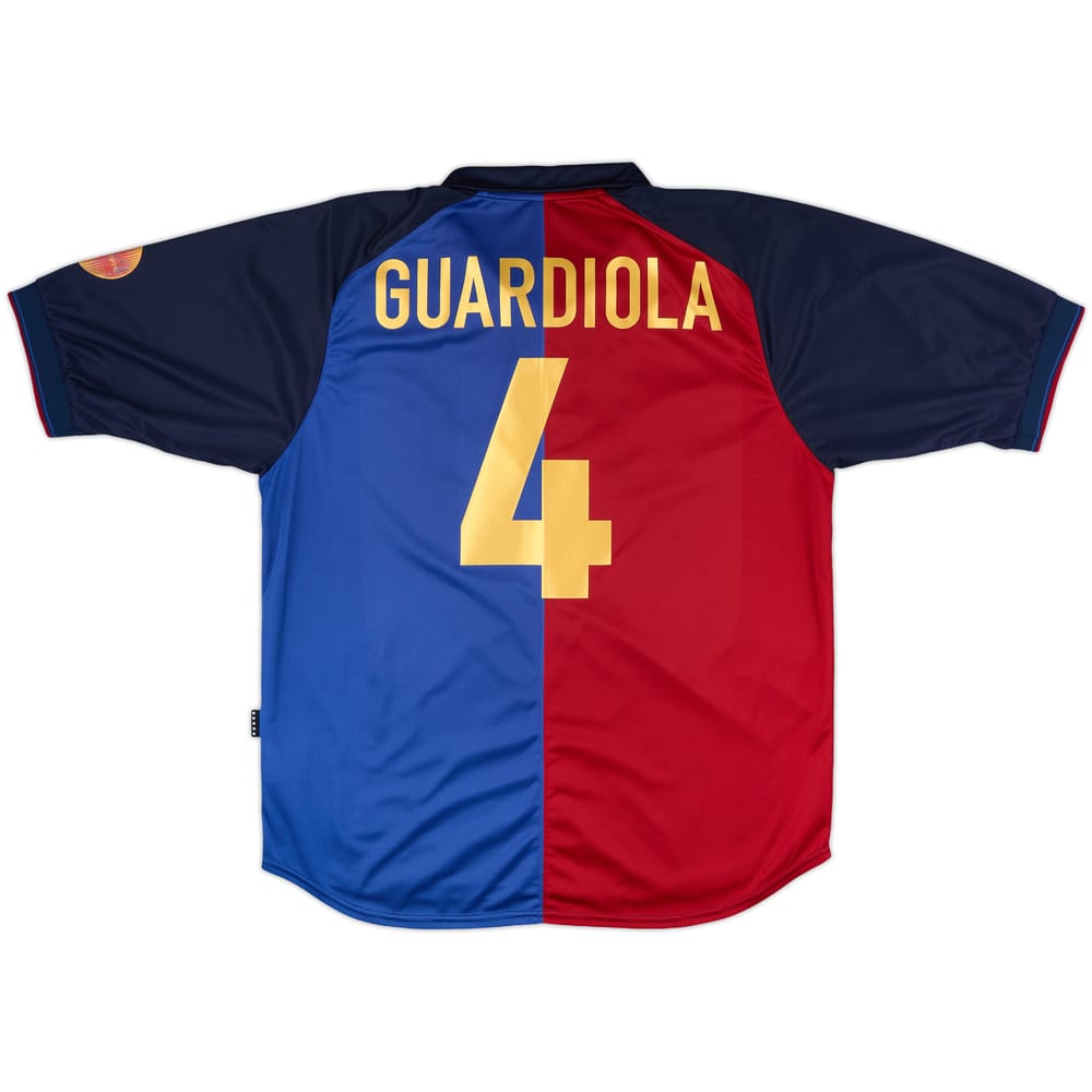 1999-00 Barcelona Centenary Home Shirt Guardiola #4 - 8/10 - (XL)