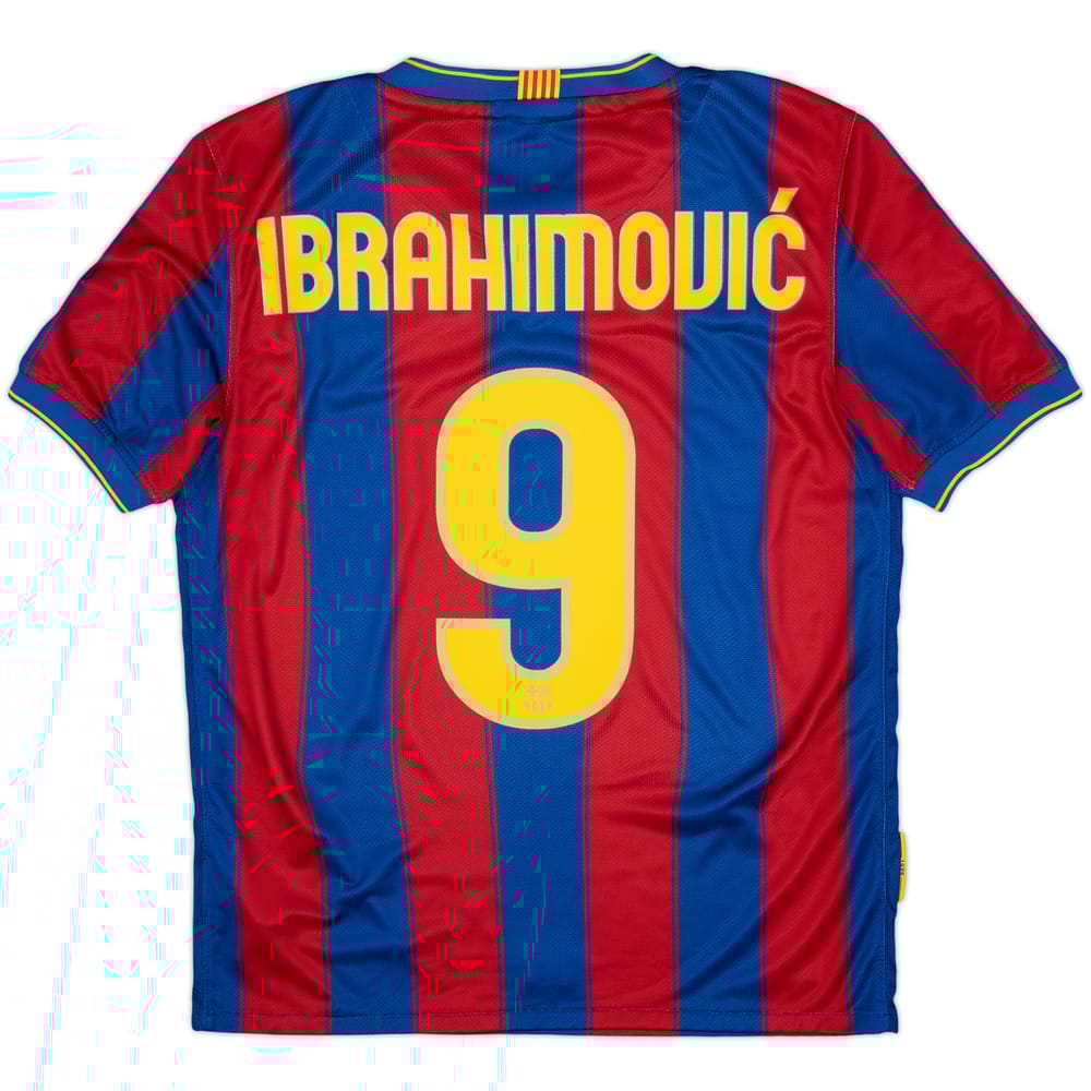 2009-10 Barcelona Home Shirt Ibrahimovic #9 - 9/10 - (S)