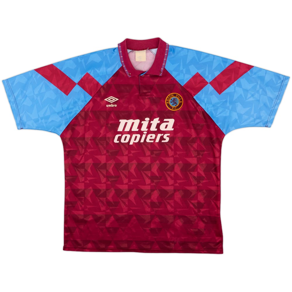 1990-92 Aston Villa Home Shirt - 9/10 - (XL)
