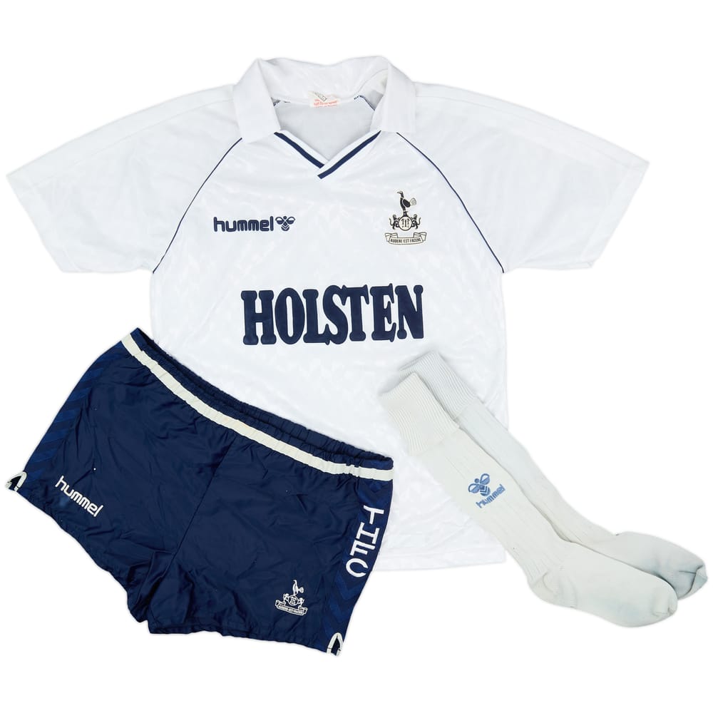 1987-89 Tottenham Home Full Kit - 8/10 - (M)