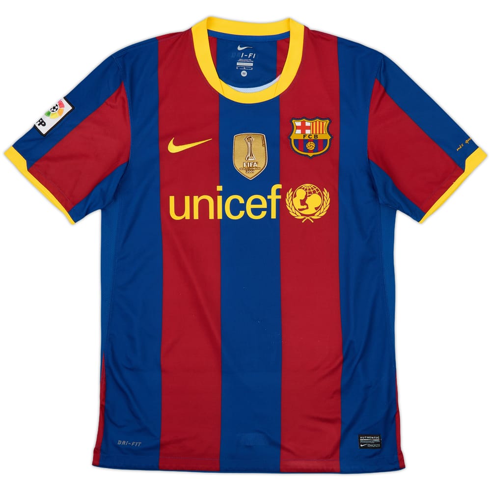 2010-11 Barcelona Home Shirt #7 - 7/10 - (M)