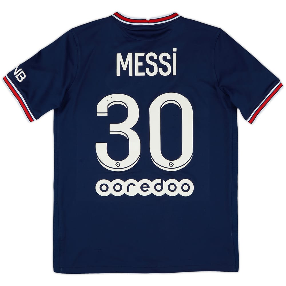 2021-22 Paris Saint-Germain Home Shirt Messi #30 - 6/10 - (XL.Boys)