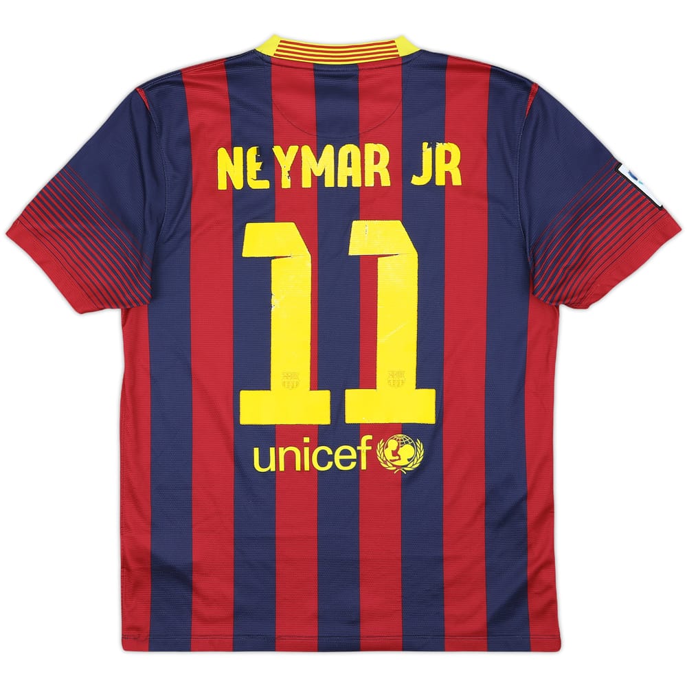 2013-14 Barcelona Home Shirt Neymar Jr #11 - 4/10 - (M)