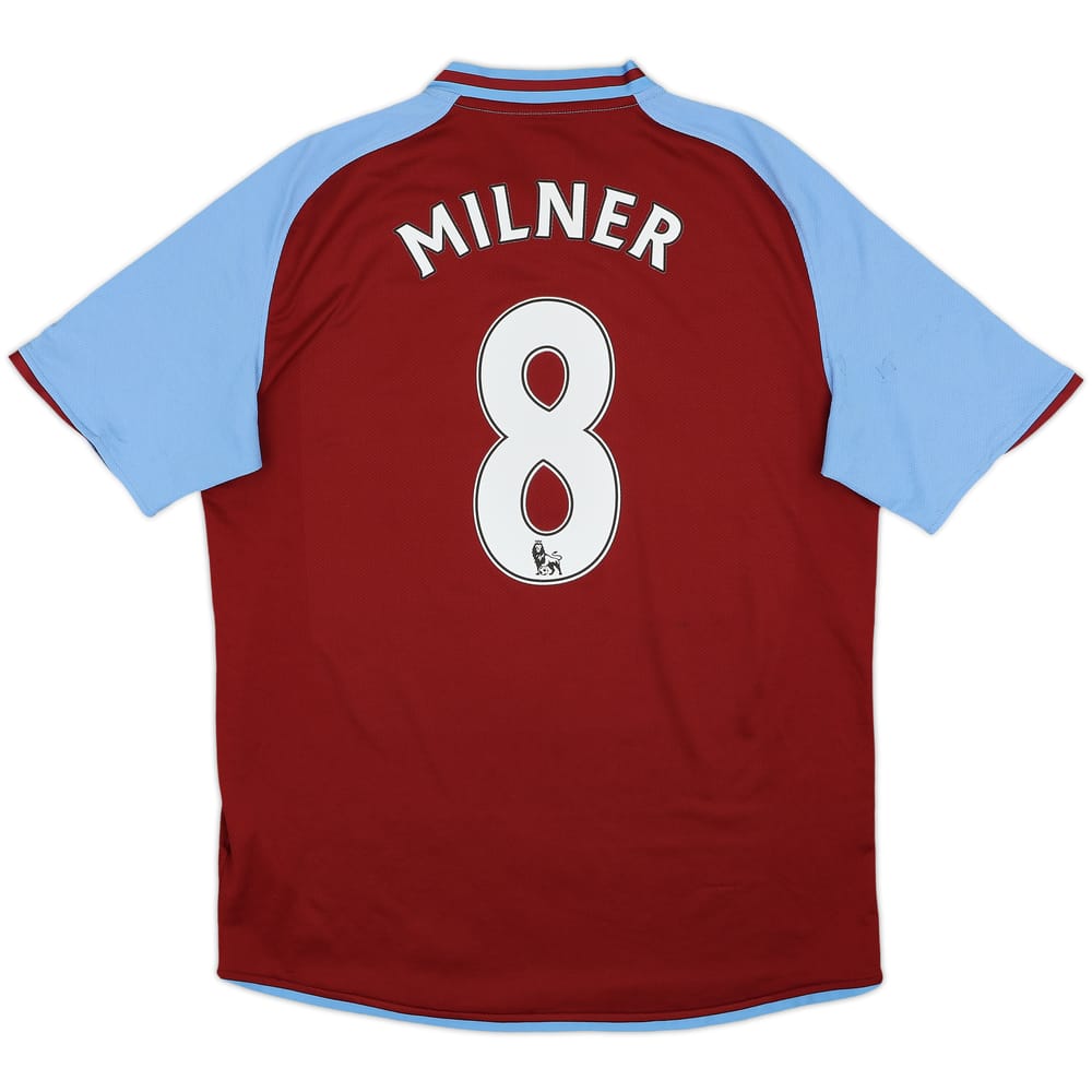 2008-09 Aston Villa Home Shirt Milner #8 - 7/10 - (L)
