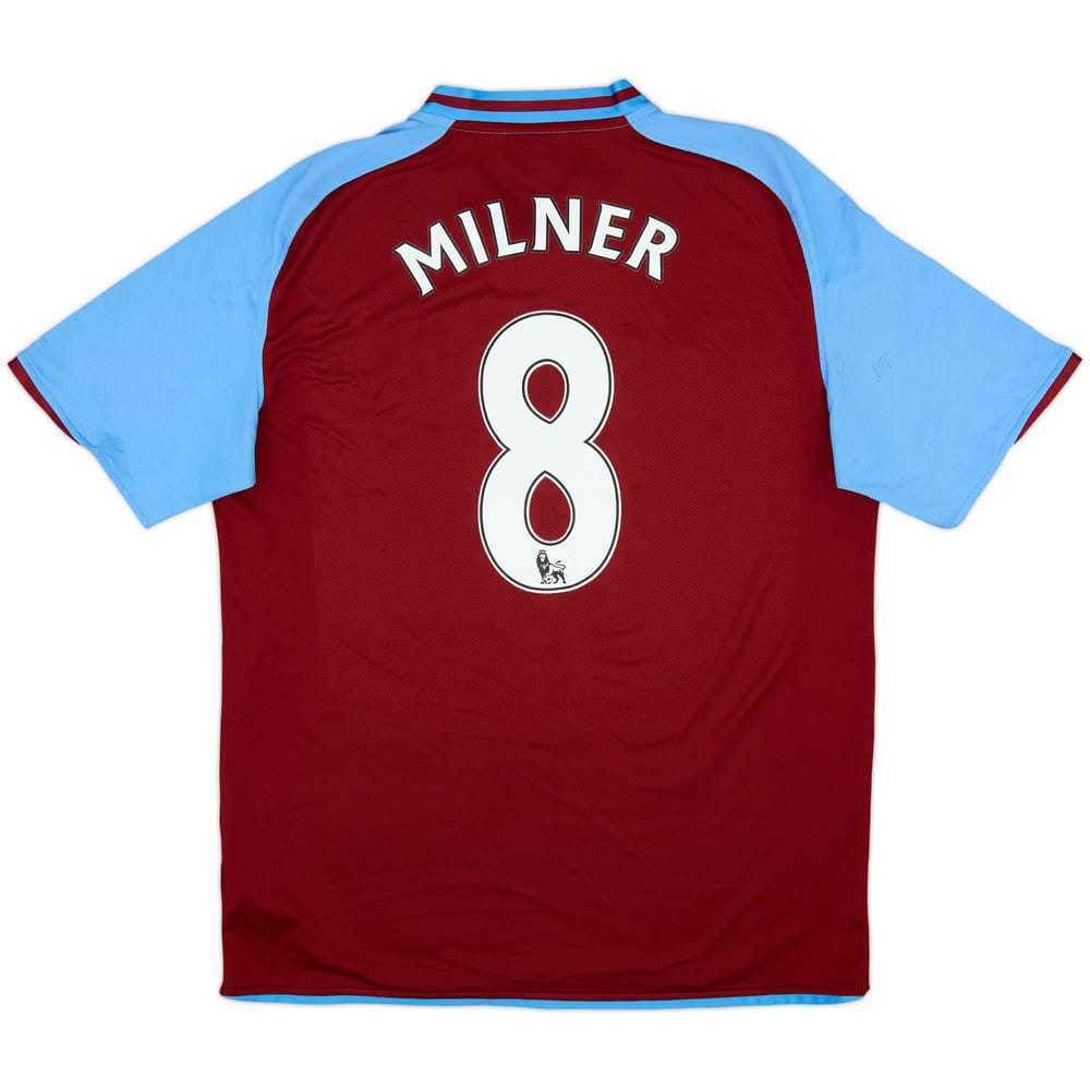 2008-09 Aston Villa Local Camiseta Milner #8 - 7/10 - (L)