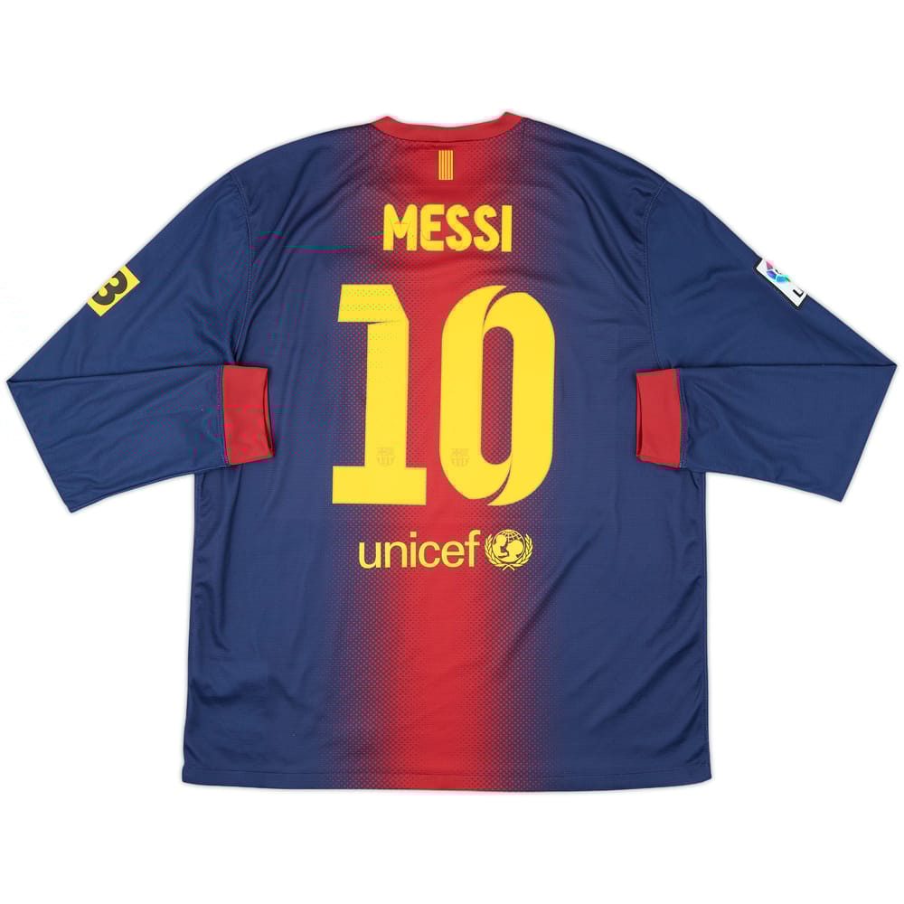 2012-13 Barcelona Home L/S Shirt Messi #10 - 8/10 - (XL)